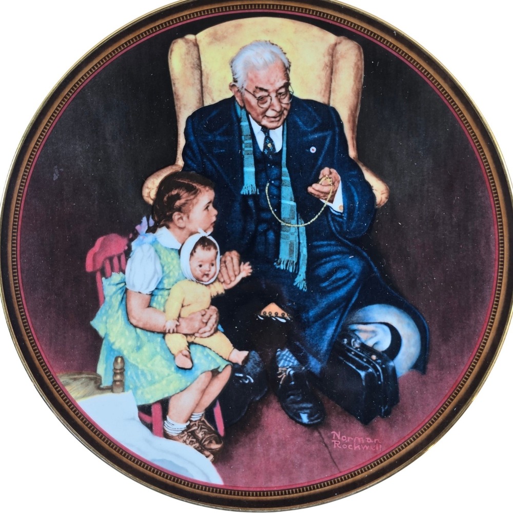 TENDER LOVING CARE Norman Rockwell 8.5" Collector Plate & Cert 1988‎ Knowles